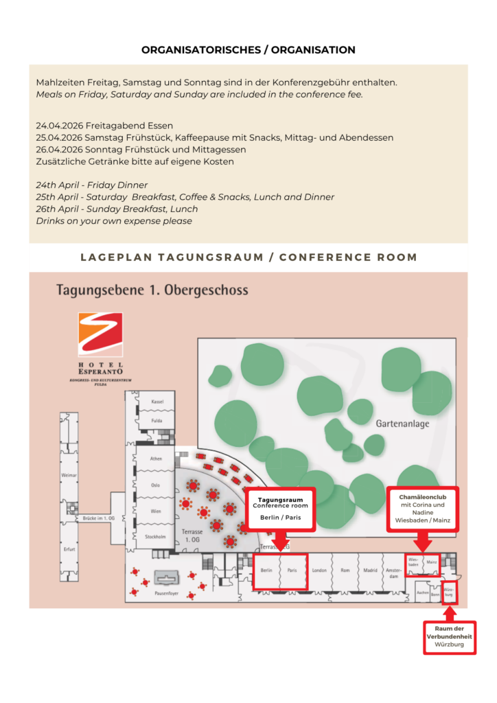 Organisatorisches und Lageplan